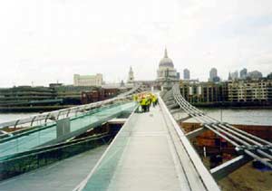 walking tests in progress on the South span of the bridge 